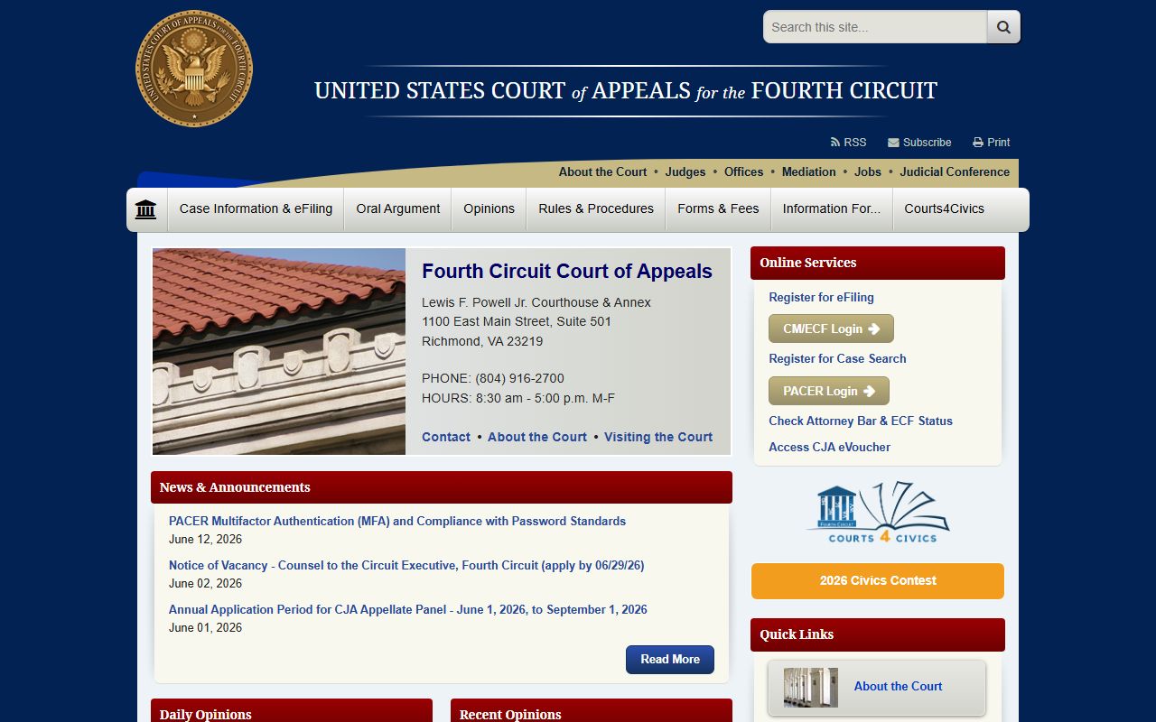 Watauga County federal appeal records and Fourth Circuit Court of Appeals