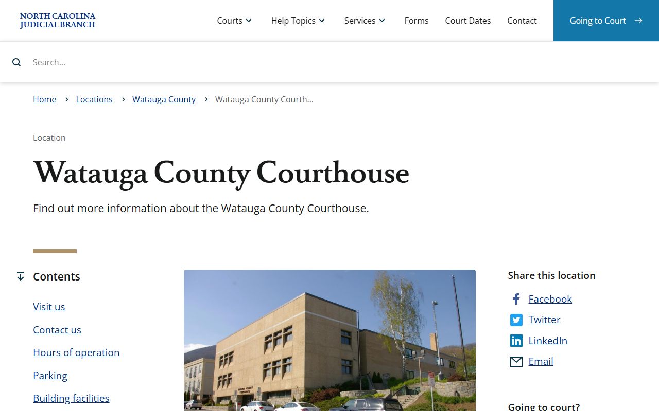 Watauga County court records courthouse details