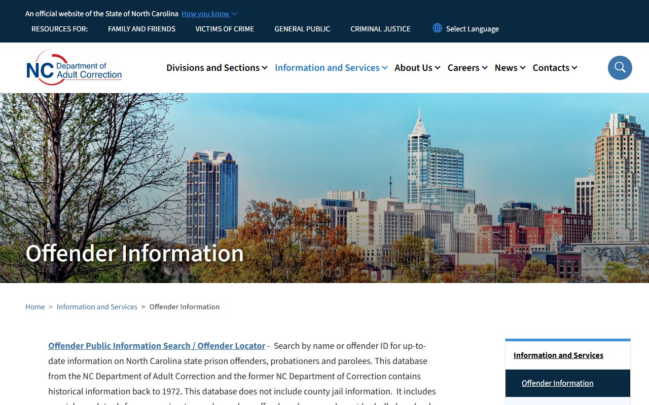 Watauga County inmate records and NC DAC offender search